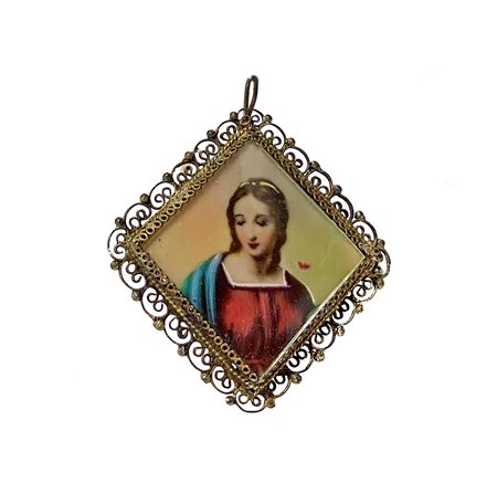 Spilla-pendentif in oro , 20° century