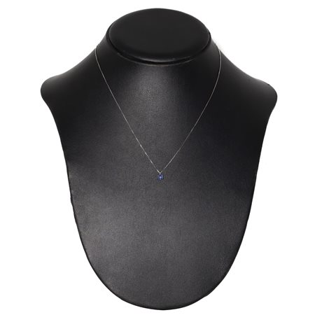 Collana con ciondolo quadrato con zaffiri e brillanti, Pistoia