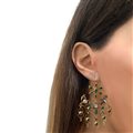 Importanti orecchini con brillanti e smeraldi taglio antico