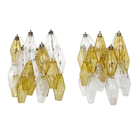 Coppia di Applique poliedro, 70's