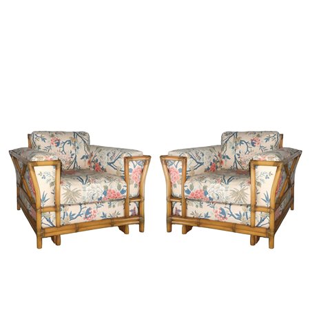 Italo Gasparucci - Coppia di poltrone in bambù