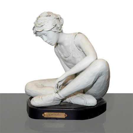 Gianni Visentin (1938-2010)  - Ballerina, scultura in biscuit