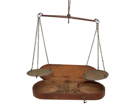 Antico bilancino su due braccia, nineteen° secolo 