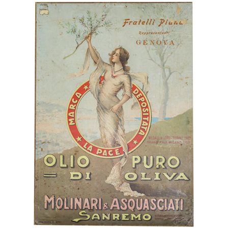 Monilari & Asquasciati - Locandina promozionale per olio, 1906