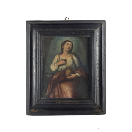  
Figura femminile con brocca XVIII/ XIX secolo
dipinto olio su tela 24 x 18,5 cm