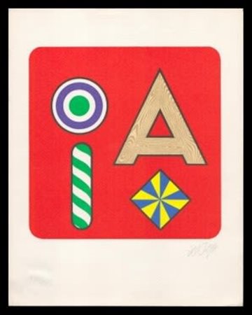 LUCIO DEL PEZZO (Napoli, 1933 - Milano, 2020) 
Lettera A, 1971 
Fotolitografia a 7 colori, 30 x 24 cm 