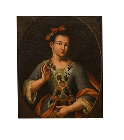 Scuola Marchigiana XVIII secolo ( - ) 
Ritratto di dama/La Primavera 
olio su tela cm 61x73