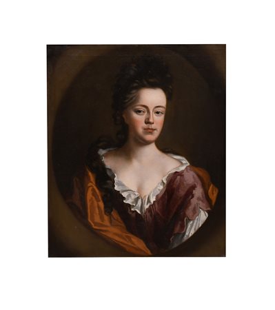 Pittore austriaco della prima metà del XIX secolo ( - ) 
Ritratto di gentildonna 
olio su tela cm 77x63