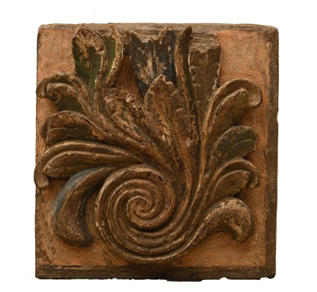  
Lotto di due stampi in legno policromi a rilievo 
 