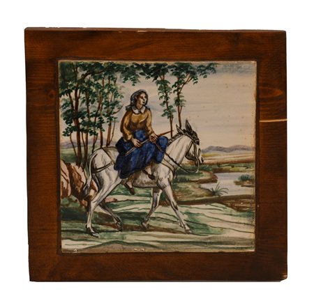  
Coppia di mattonelle Roseto degli Abruzzi Anni '50
 