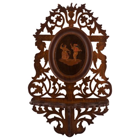  
Mensolina sorrentina in legno  metà XIX secolo
 cm 39x24