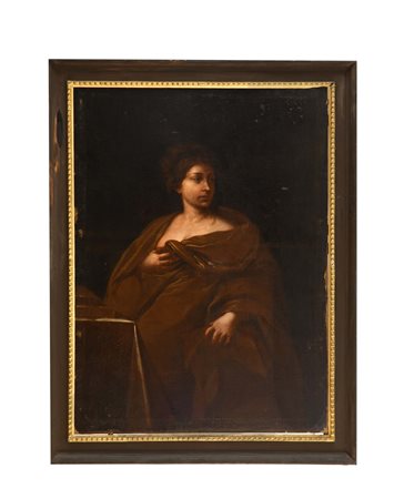 Pittore lombardo del XVII secolo ( - ) 
Sibilla 
olio su tela cm 148x109; con cornice cm 170x131