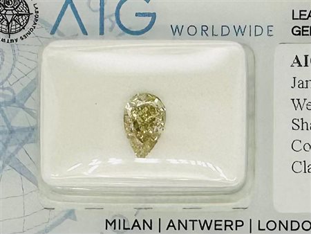 DIAMANTE 0,78 CT FANCY GIALLO INTENSO - SI1 -  - CERTIFICATO AIG - UD30110