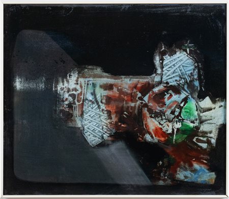 Bepi Leoni (Arco 1942), “Paesaggio”, 1975. Olio su tela, reca al retro etichetta con autore,