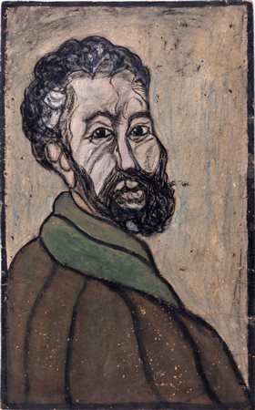 Pietro Ghizzardi (Viadana 1906 - Boretto 1986), “Michelangelo Bonarroti”, 1965. Olio su