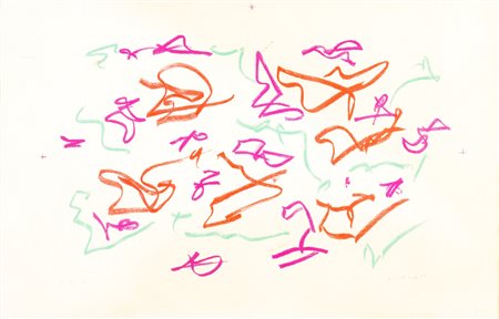 Giulio Turcato (Mantova 1912 - Roma 1995), “Senza titolo”. Litografia a colori su carta,