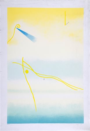 Valentino Vago (Barlassina 1931 - Milano 2018), “Senza titolo”, 1989. Litografia a 9 colori su