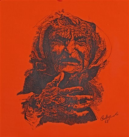 Cesare Castagnoli (Montese 1921 - Vergato 2016), “Il Centenario”, 1968. Litografia su carta,