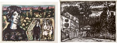 ZANCANARO TONO Padova 1906 - 1985 Soggetti vari lotto di 5 litografie misure...