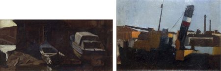 PARMEGGIANI ROMANO Venezia 1930 - Vicenza 1992 Squero - Cantiere navale lotto...