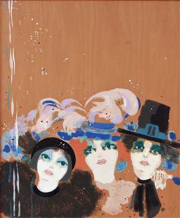 BORSATO RENATO Venezia 1927 - 2013 Carnevale serigrafia su tavola es. VI/XX...