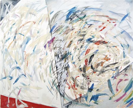 MUSTICA NINO Adrano (Ct) 1949 senza titolo olio su tela 100x120 firma in...