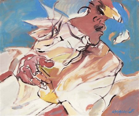 MAGNOLATO CESCO Noventa di Piave 1926 Figura 1972 olio su tela 50x60 firma in...