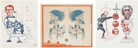 GUERRESCHI GIUSEPPE Milano 1929 - Nizza 1985 Soggetti vari lotto di 3...