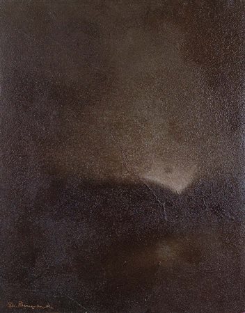 DE BERNARDI FRANCO Codogno 1941 senza titolo olio su tela 50x40 firma in...