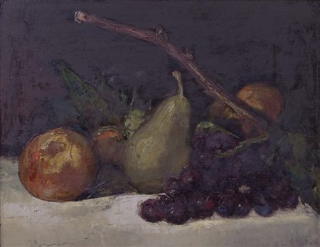 GALLETTI GIUSEPPE S. Dona' di Piave 1911 Natura morta olio su tavola 35x45...