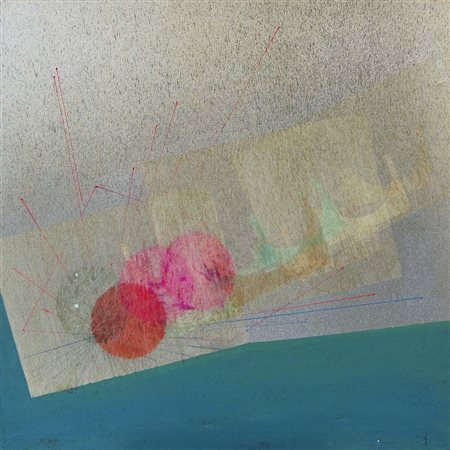 LATTUADA RAFFAELE Milano 1936 Bussola stellare 1980 acrilici e collage su...