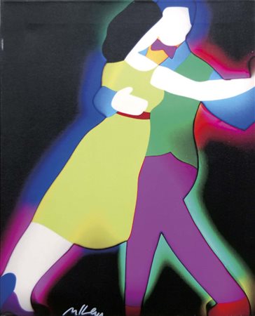 LODOLA MARCO Dorno (Pv) 1955 Ballerini 2008 tela emulsionata 69x56,5 firma in...