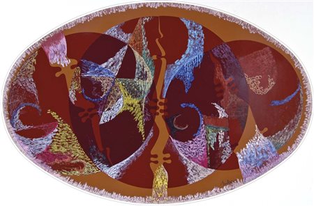 RIZZARDI LUCIANO Venezia 1932 senza titolo tecnica mista su carta 59x90...