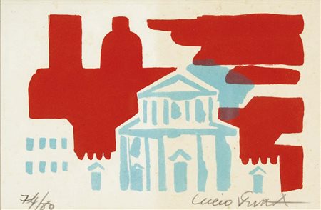VENNA LUCIO Venezia 1897 - Firenze 1974 Chiesa veneziana litografia es. 74/80...