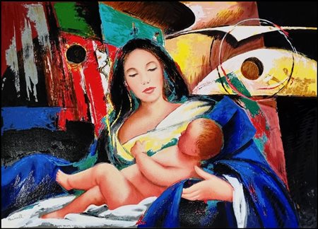 FARINELLI EZIO Rieti 1937 "Maternità"