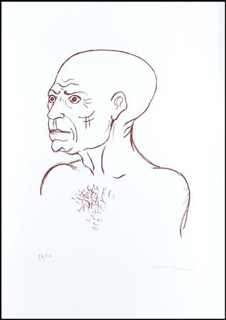 MIGNECO GIUSEPPE Messina 1903 - Milano 1997 "Omaggio a Picasso"