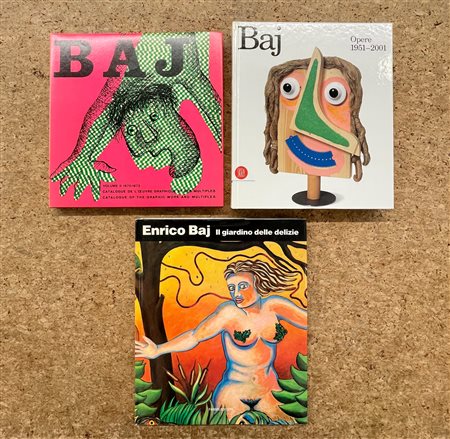 ENRICO BAJ - Lotto unico di 3 cataloghi