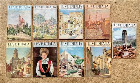 RIVISTE D'ARTE (LE VIE D'ITALIA) - Lotto unico di 9 numeri della rivista Le Vie d'Italia