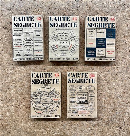 CARTE SEGRETE - RIVISTA TRIMESTRALE DI LETTERE E ARTI - Lotto unico di 5 numeri