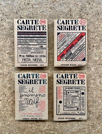 CARTE SEGRETE - RIVISTA TRIMESTRALE DI LETTERE E ARTI - Lotto unico di 4 numeri