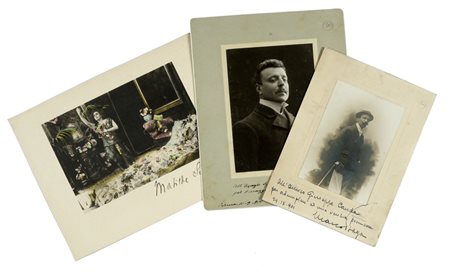 Raccolta di 7 fotografie autografate.  Prima metà del XX secolo.