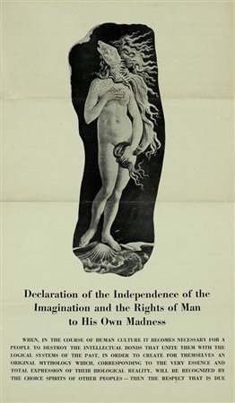 Dalì Salvador, Declaration of the Independence of the Imagination and the Right of Man to His Own Madness.  S.l., s.a. [1939].