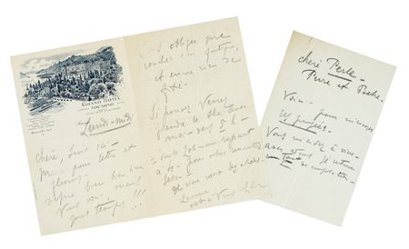 Duse Eleonora, 3 lettere autografe inviate a un'amica (Gertrude von Huegelal).  Non datate. 