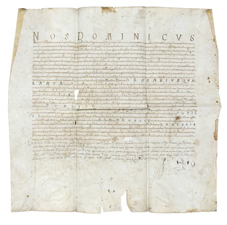 Laurea in medicina e filosofia dell’Università di Salerno.  Datata 1745.
