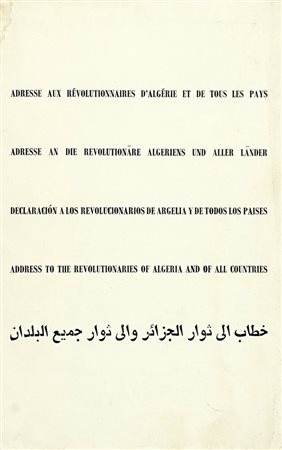 Debord Guy-Ernest, Les Luttes de Classes en Algerie. Paris: Internationale Situationniste, 1965.