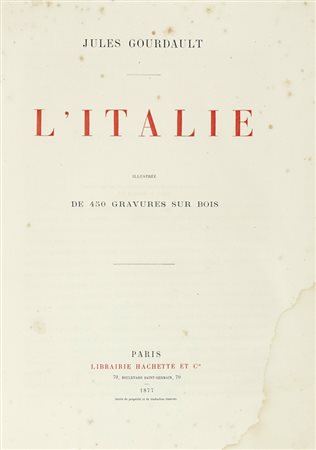 Lotto composto di 3 opere figurate sull'Italia del XIX secolo.  