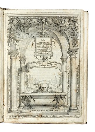 Adimari Alessandro, La Melpomene overo cinquanta sonetti funebri con'altrettanti elogij... In Firenze: appresso il Maffi, e Landi, 1640.