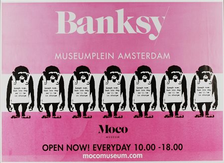 BANKSY MOCO MUSEUM, 2017 stampa litografica offset su carta, cm 84x59,5
