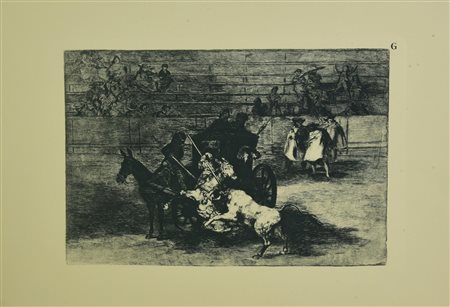 Da Francisco Goya TOROS BURDEOS stampa tipografica, cm 31x46