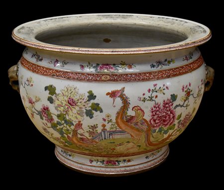 Cina grande cachepot in porcellana<br>dm 60 cm